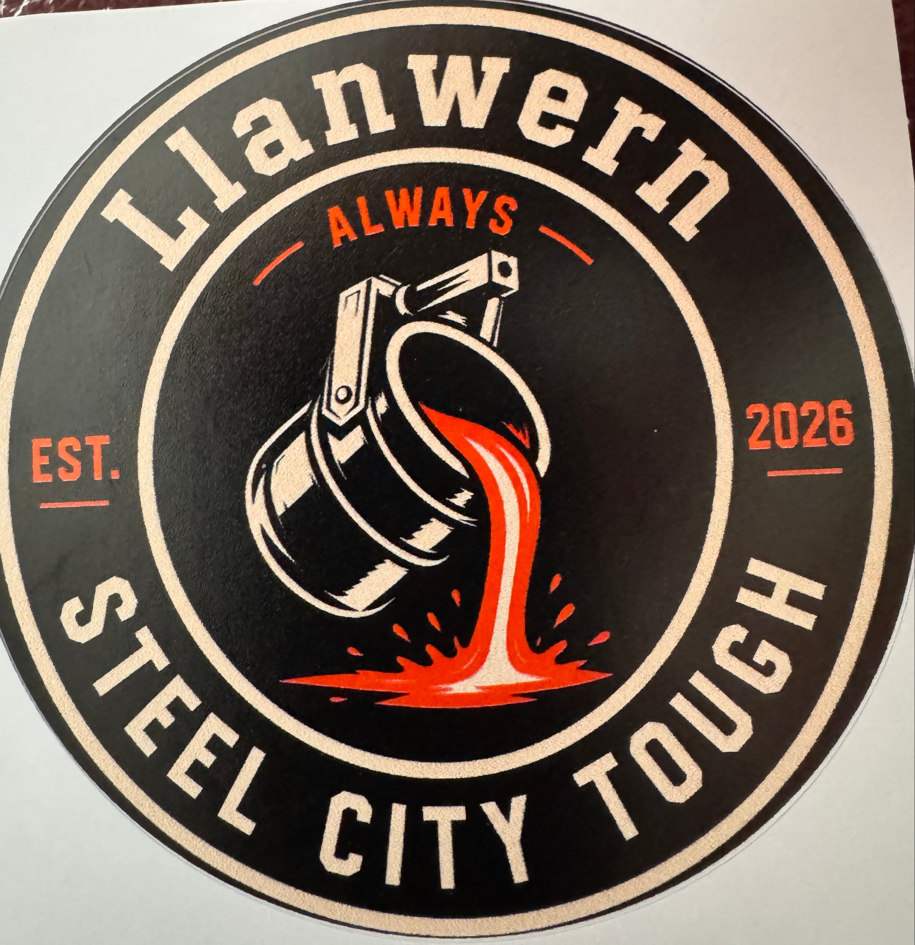 Your Town. Your resilience. Waterproof stickers-8cm.