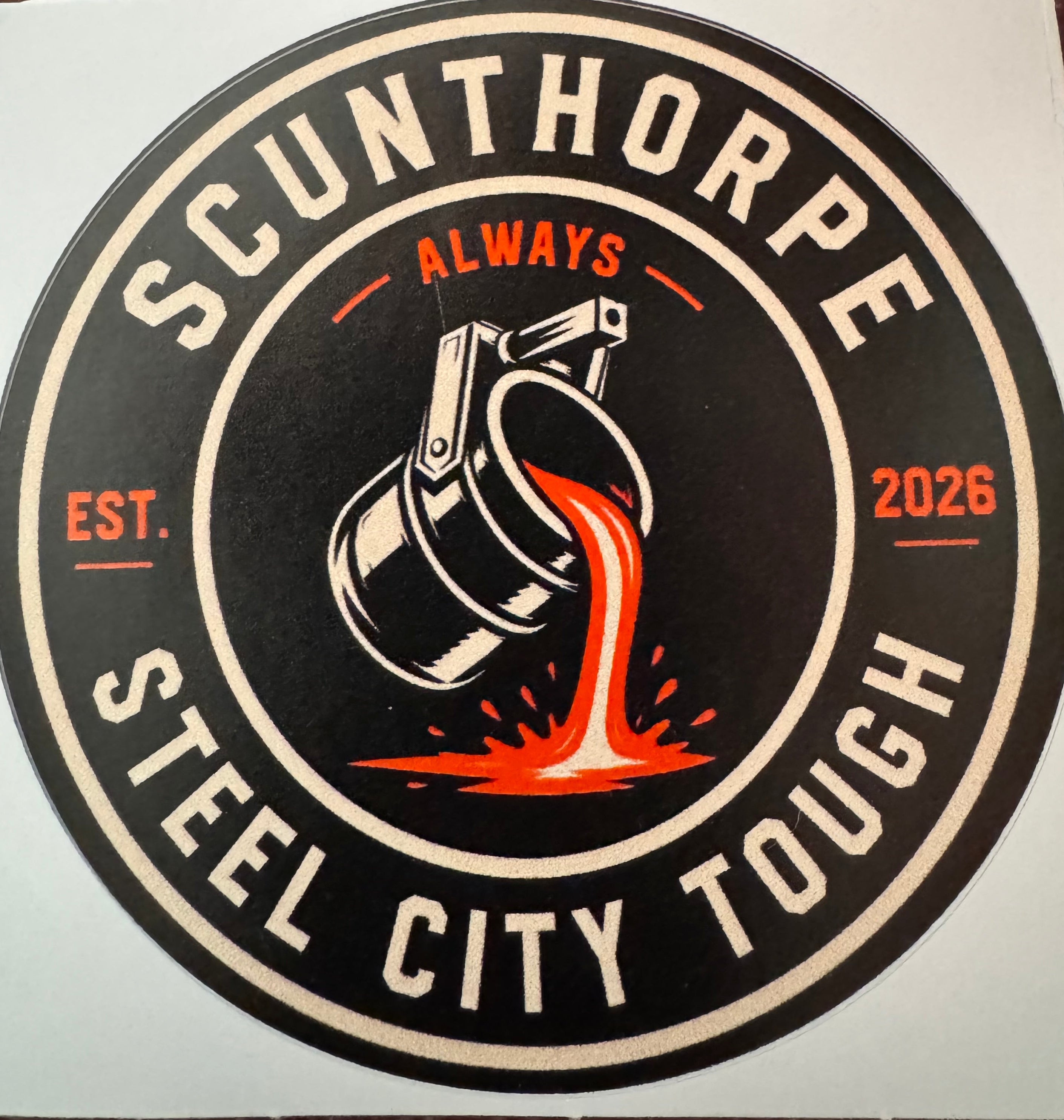 Your Town. Your resilience. Waterproof stickers-8cm.