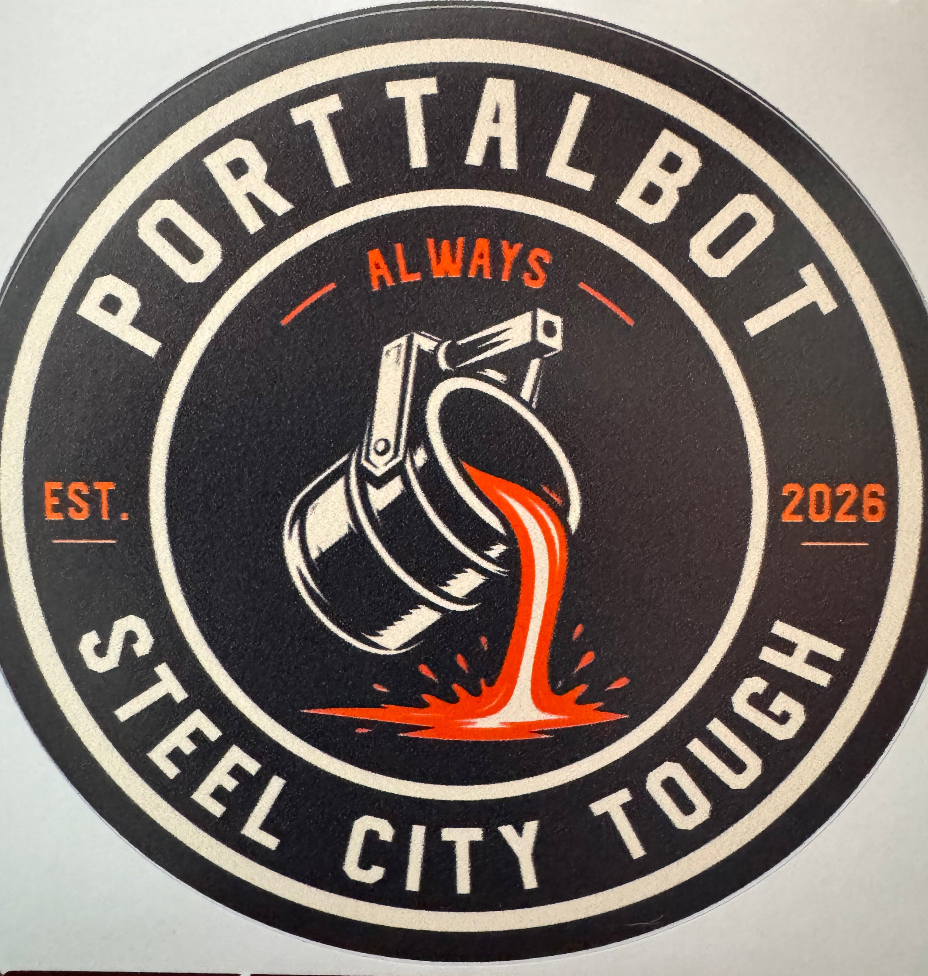 Your Town. Your resilience. Waterproof stickers-8cm.