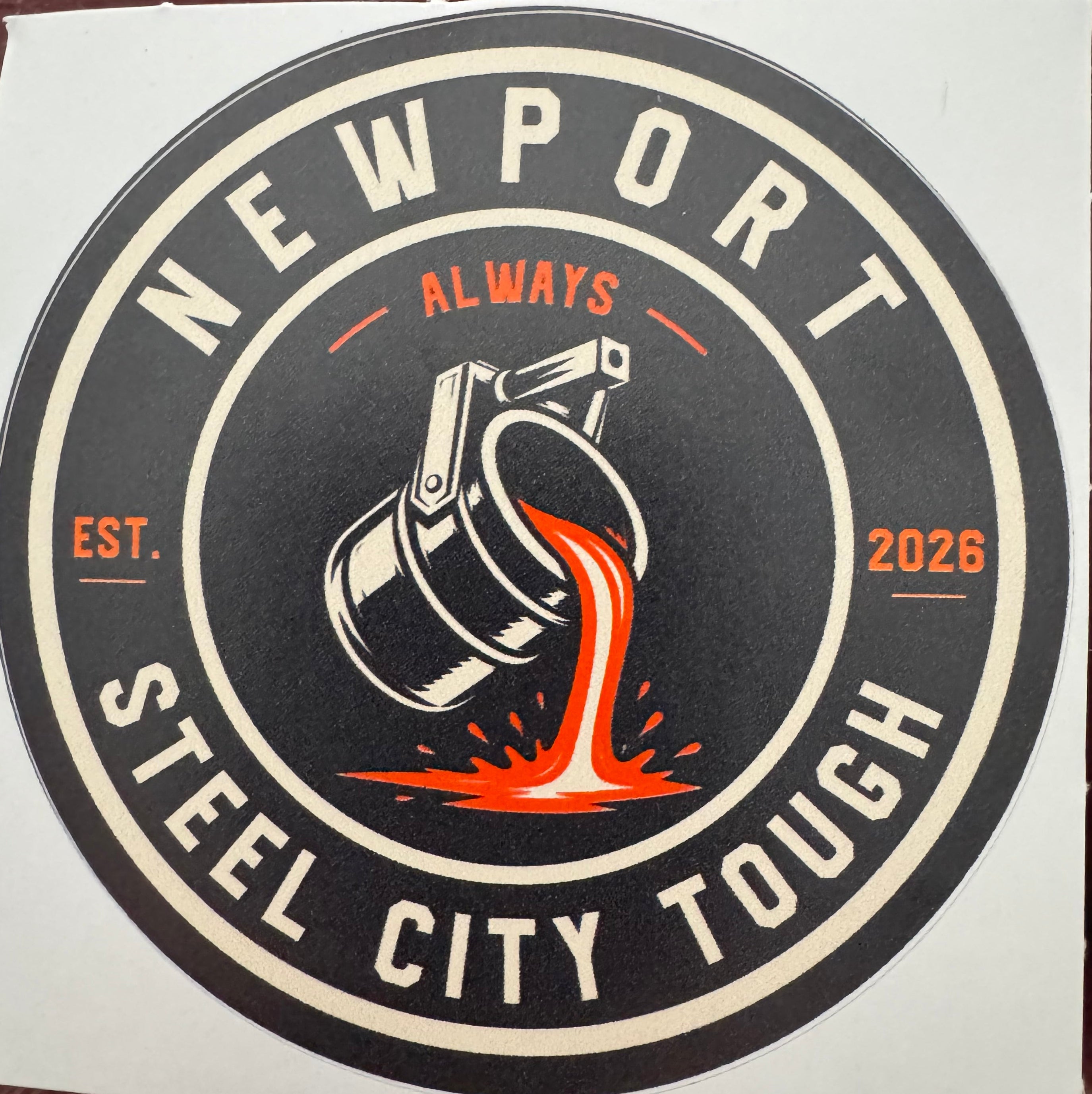 Your Town. Your resilience. Waterproof stickers-8cm.