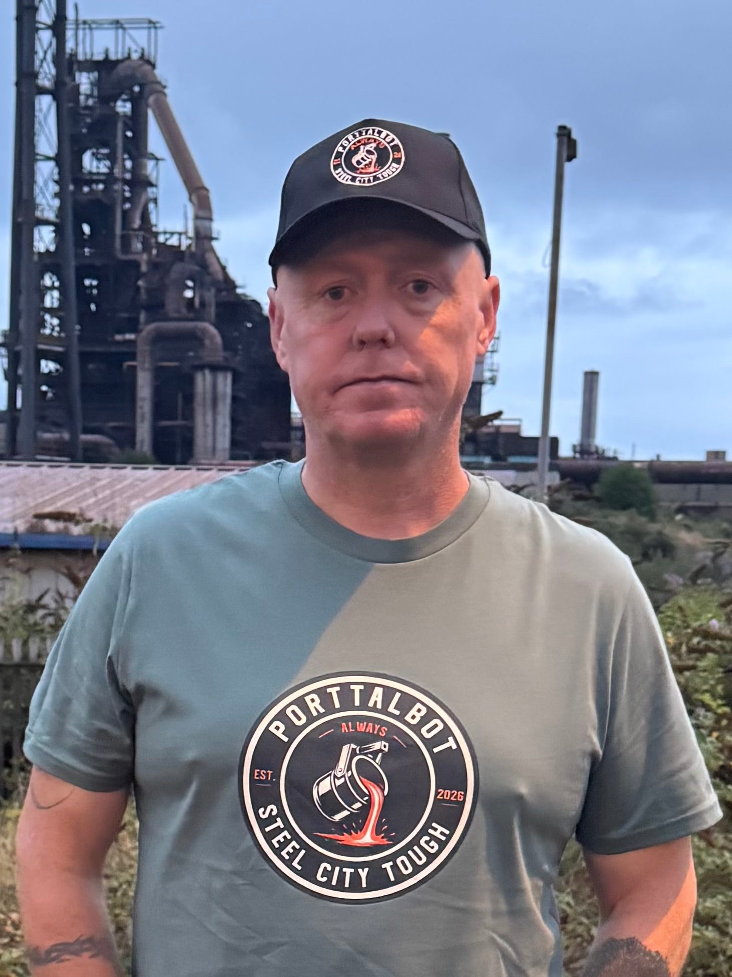 PORT TALBOT ORIGIN T-SHIRT. 100% PREMIUM ORGANIC COTTON.
